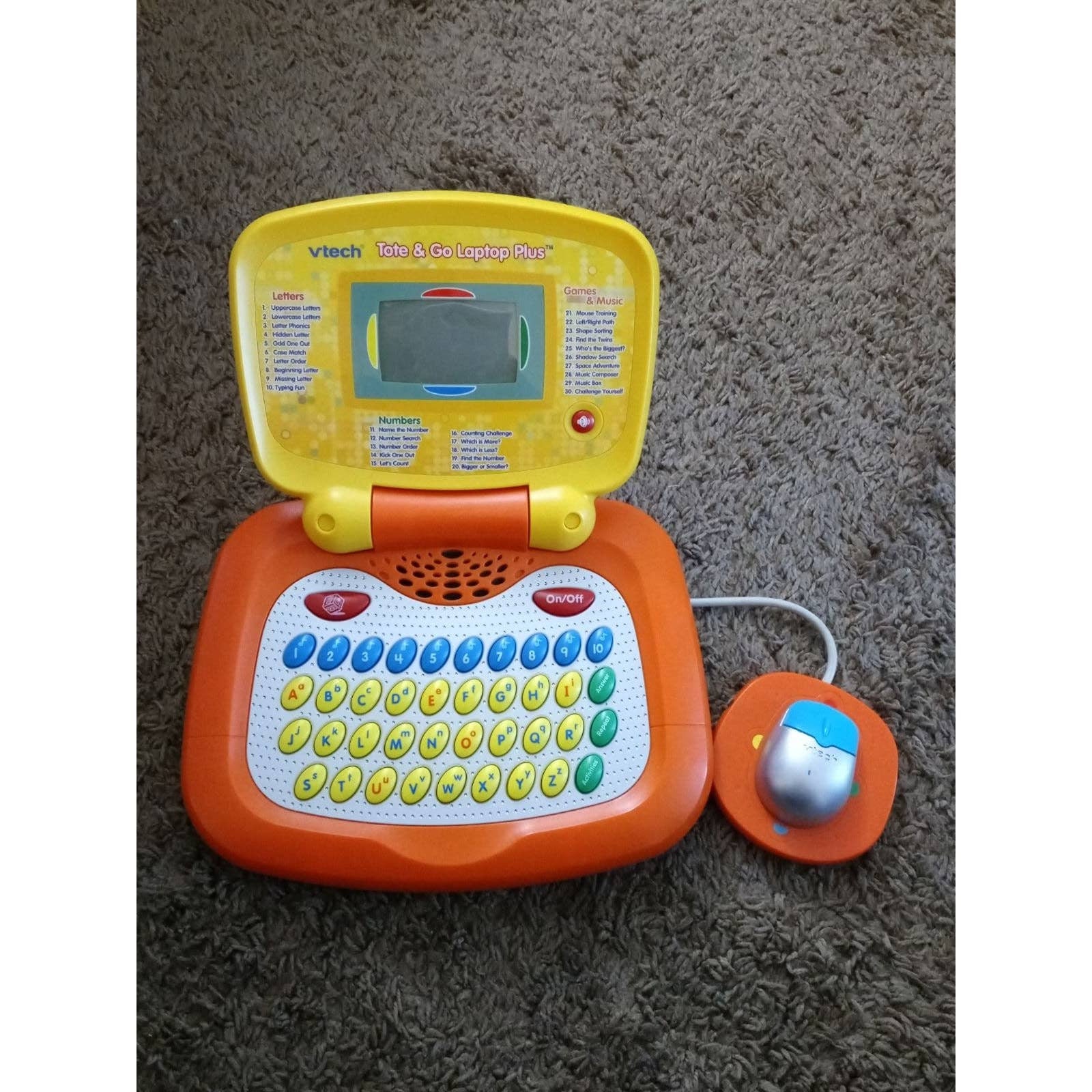 Vtech Tote & Go Bilingual Laptop Plus Blue / Lime Green Pre-owned