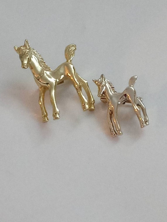 Vintage Horse Brooch Pin Set of 2 Filly Pony Jewelry jb3 Etsy