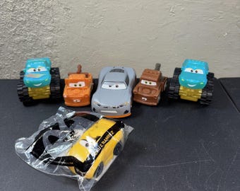 Disney Pixar Cars Mcdonalds Happy Meal Toys On the Road Lot Of 6