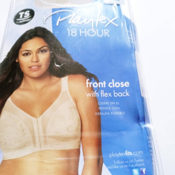 Playtex 18 Hour 38DD Bra Front Close W/ Flex Back 4695 Wirefree vc4 -   Israel