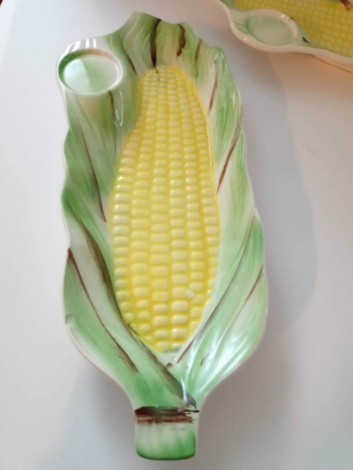 Vintage Corn on the Cob Dish Set of 4 Corn Plates shelf Etsy