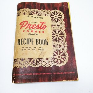 Vintage National Presto Kocher Modell 40 Rezeptbuch Kochbuch (4d)