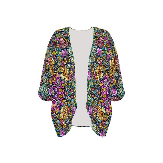 Sicilian Ceramics • Chiffon Kimono Cover