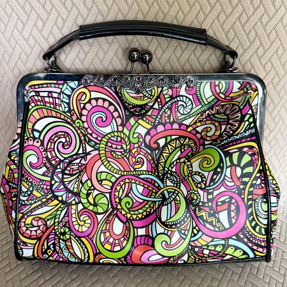 Ribbons Galore • Classic Design Kisslock Handbag