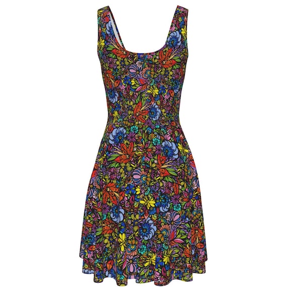 La La Hache Wildflowers • Sleeveless Dress with Pockets