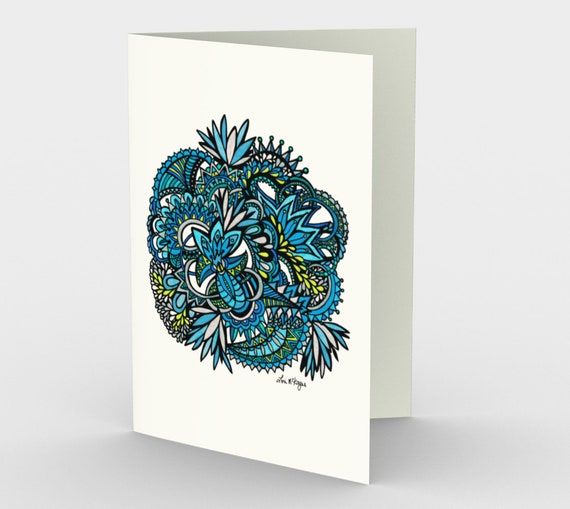 Cerulean Swirls • Art Card • Set of 3