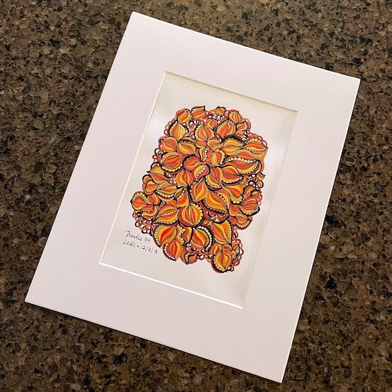 Maple Pods • Hand coloured original doodle artwork - 8x10”