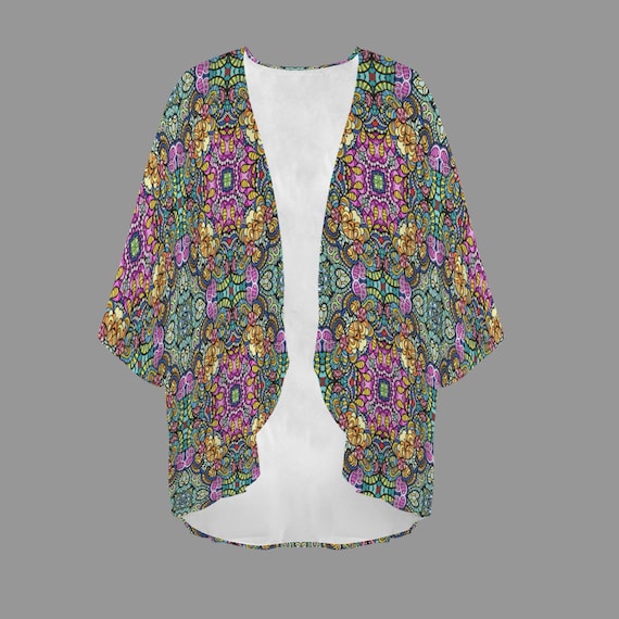 Sicilian Ceramics • Chiffon Kimono Cover