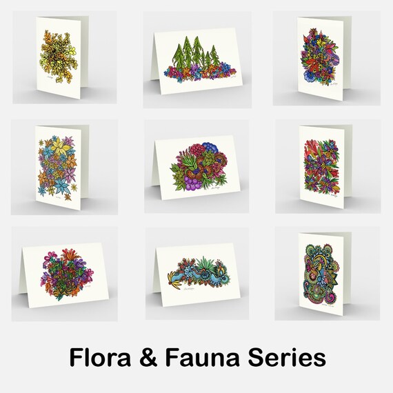 Flora & Fauna Series • Art Cards • Individual Cards