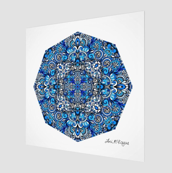Indigo Soul Kaleidoscope Fine Art Print