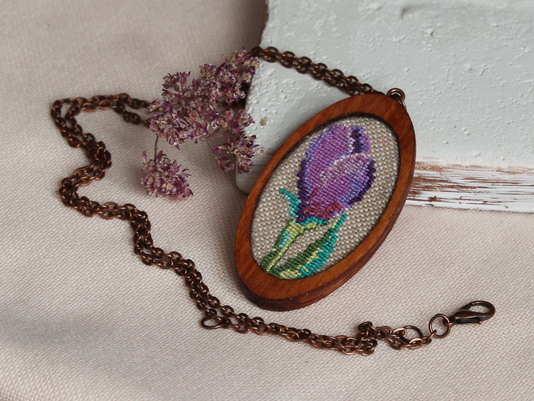 Crocus purple jewelry wooden embroidery pendant spring flower  etsy Crocus purple jewelry wooden embroidery pendant spring flower  etsy