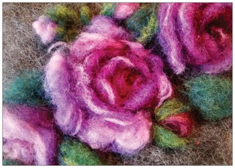 Postcard setFlowers: Rose, Christmas Rose, Bumblebee on Flower image 2