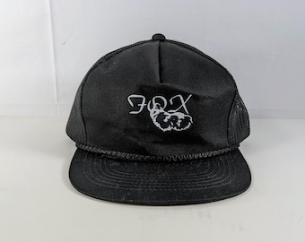 VTG Fox Snapback Cap Trucker Hat, mesh zwarte dierenhoed