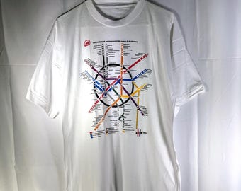 Tシャツ - モスクワ - 地下鉄 - 地図 - ユニセックス - Etsy 日本