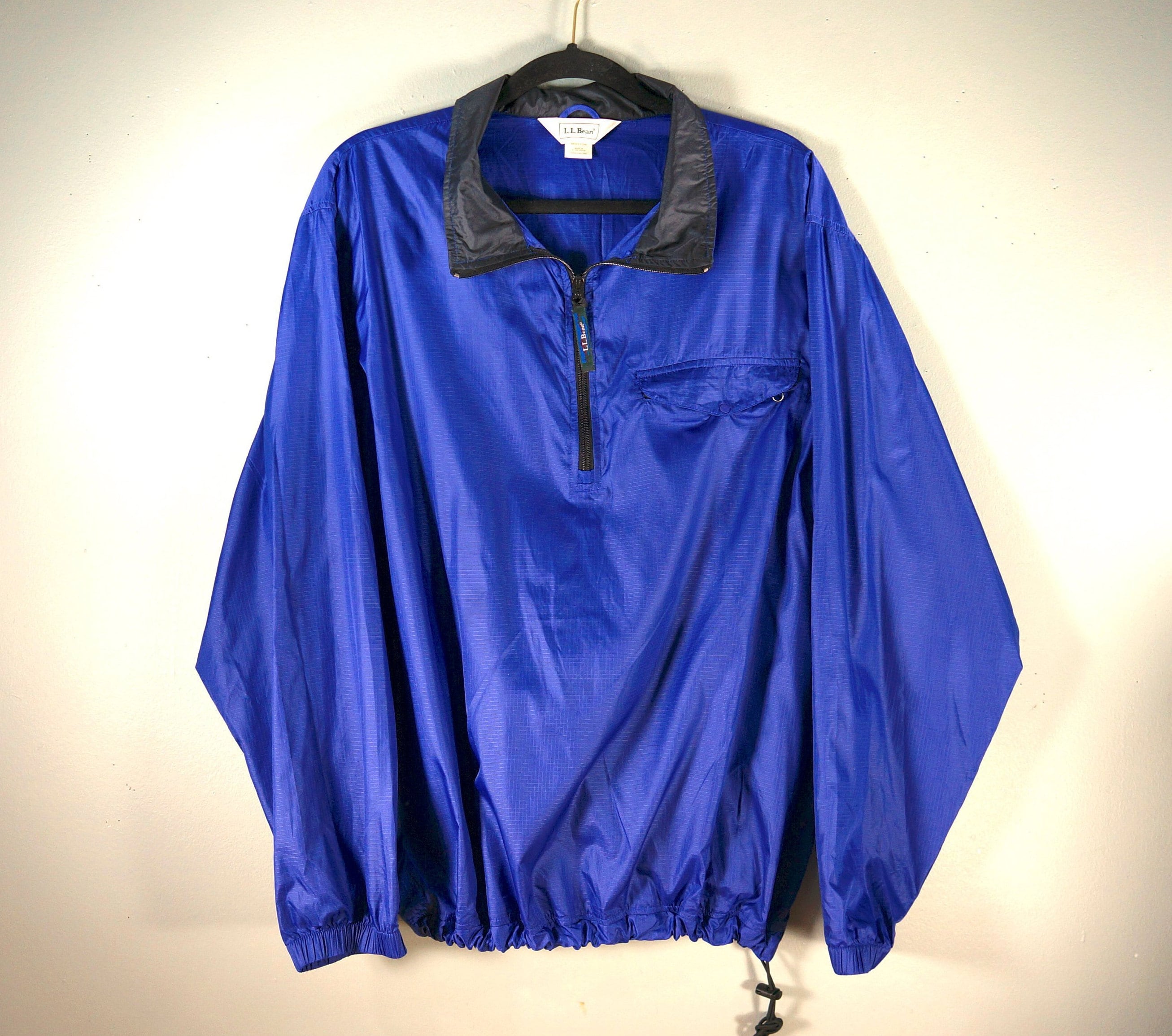 Vintage LL Bean Windbreaker Pullover, Zip up 1/4 Jacket