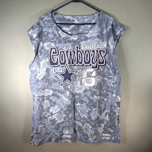 Vintage Rare Dallas Cowboys Tie Dye Cut off T Shirt, 90s Tee, NFL T Shirt