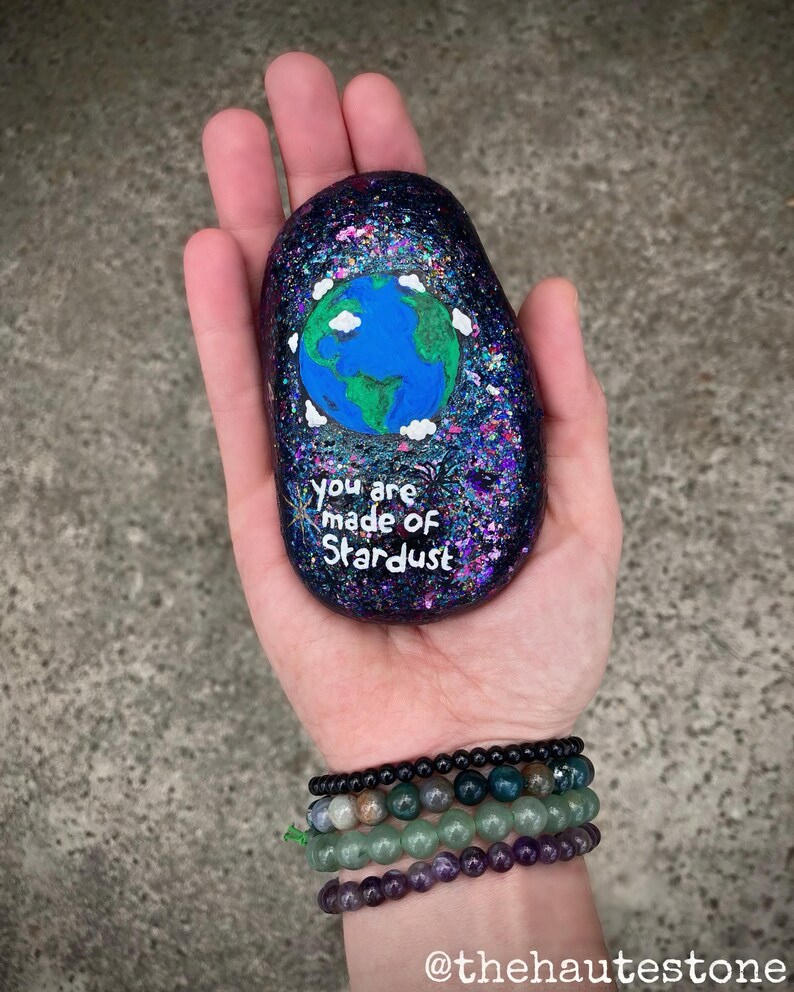 You Are Made of Stardust Hand Painted Stone - Etsy