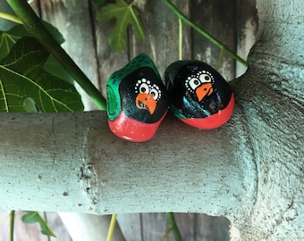 Songbirds Hand Painted Stones