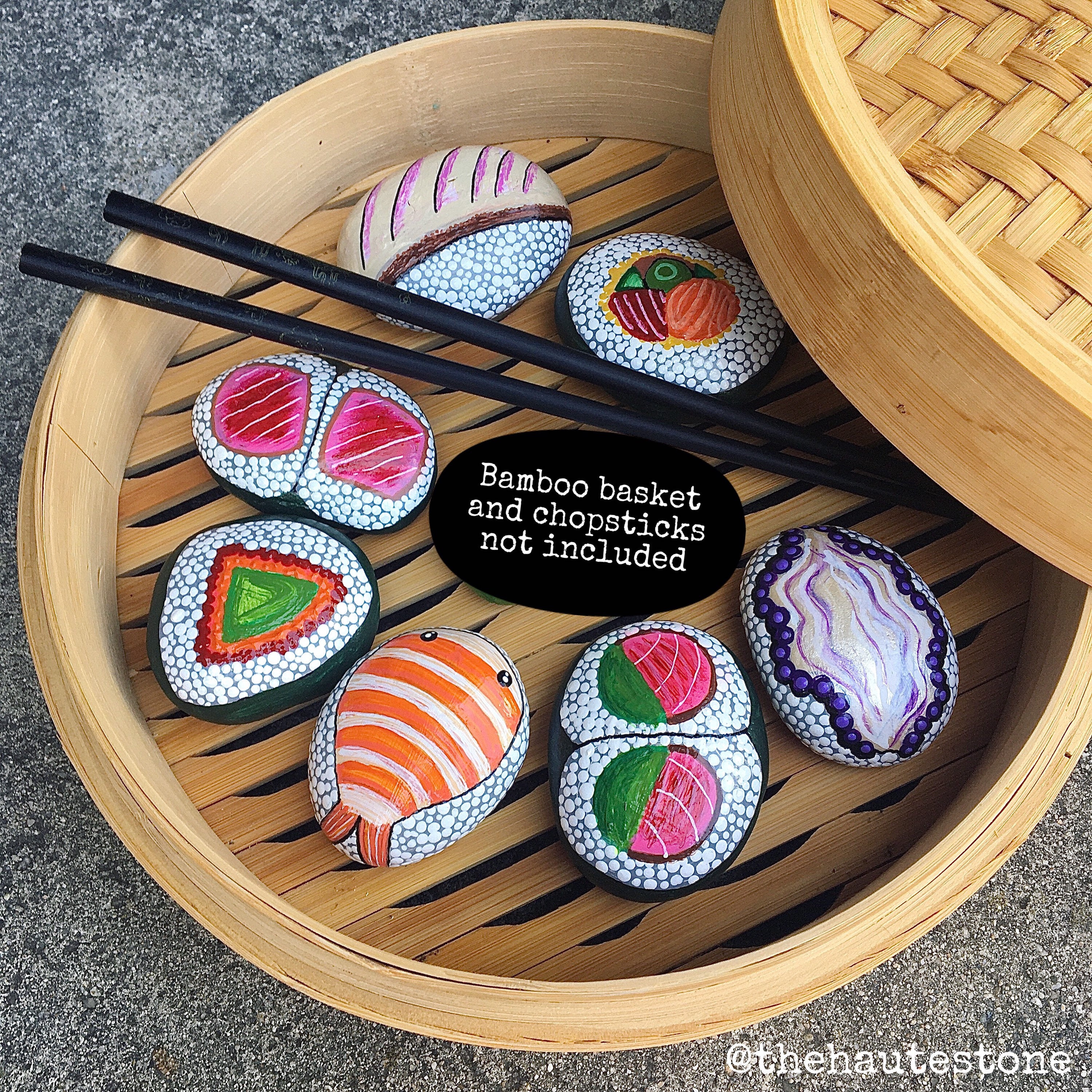 Assorted Sushi Nigiri Combo Hand Painted Stones - Etsy