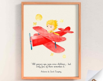 Little Prince Print, Motivational Print, Le Petit Prince, Inspirational Poster, Wall Art Home, Nursery Decor Print, PRINTABLE download