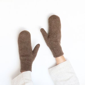 Manoplas de plumón de yak orgánico de doble capa