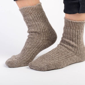 Organic 100% yak wool rib bed socks image 6