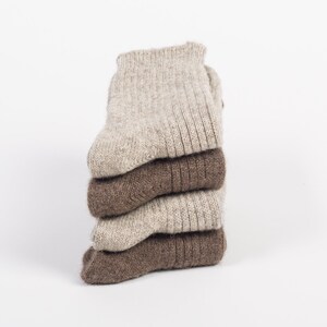 Organic 100% yak wool rib bed socks image 3