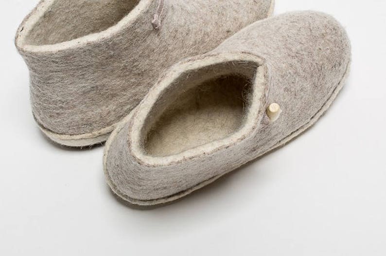 Felted pure wool home slippers image 5