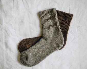 Organic Yak wool chunky bed socks