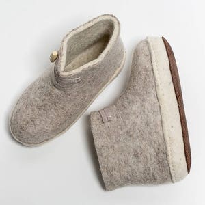 Felted pure wool home slippers image 2