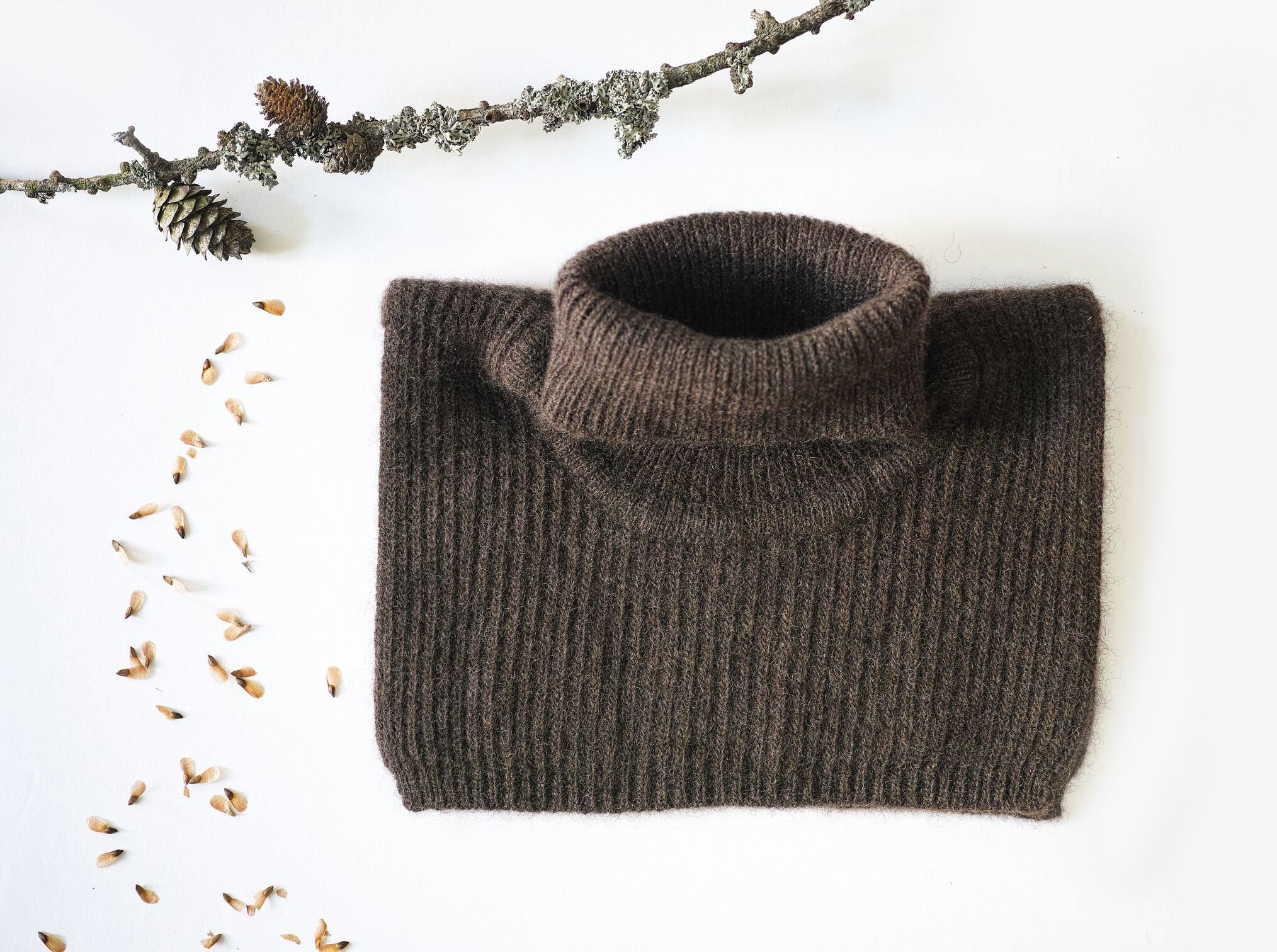 Yak Down Kids Roll Neck Scarf Dark 
