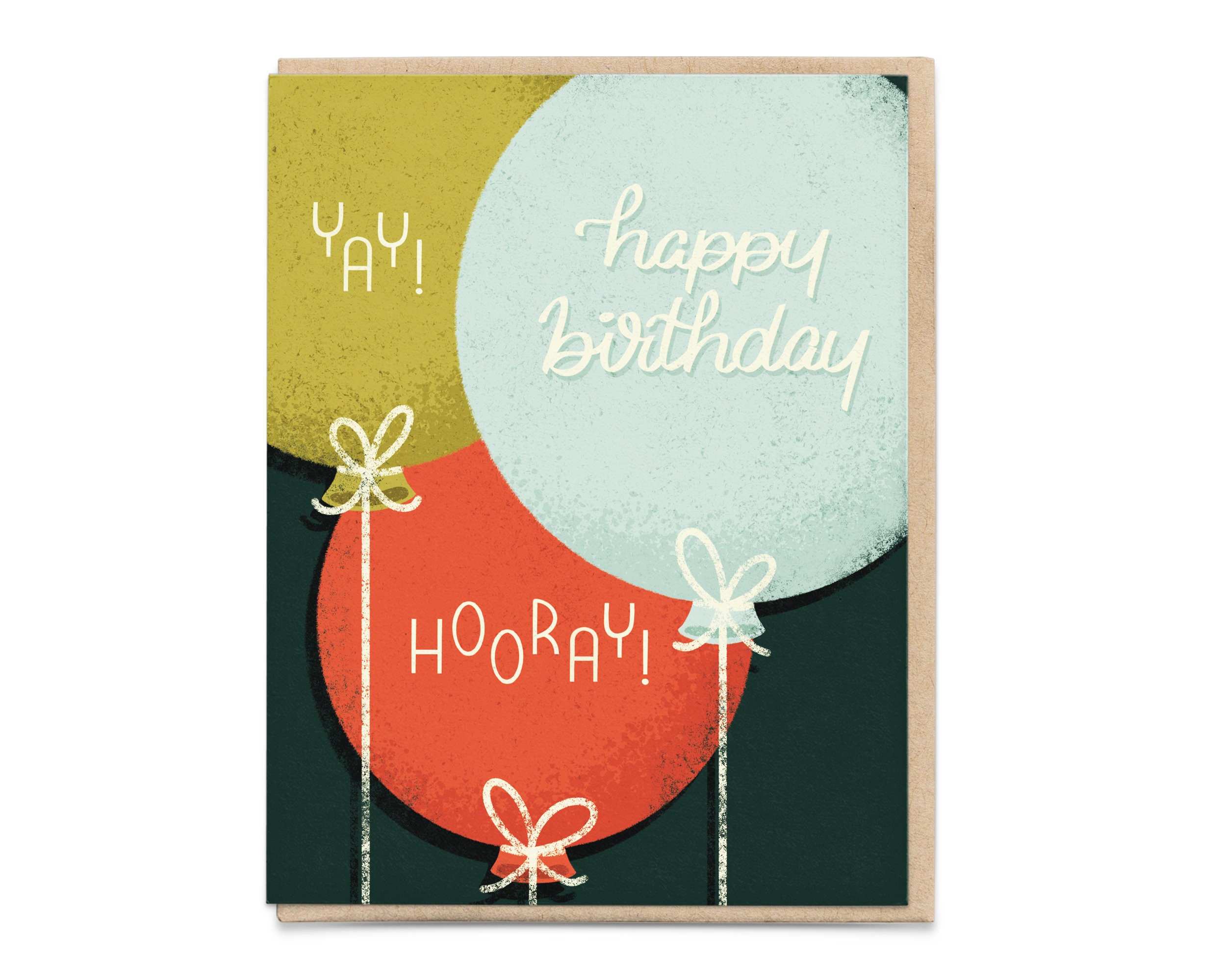 Happy Birthday (Balloons) Greeting Card - Illustrated | HBD | Birthday | Love and Friendship