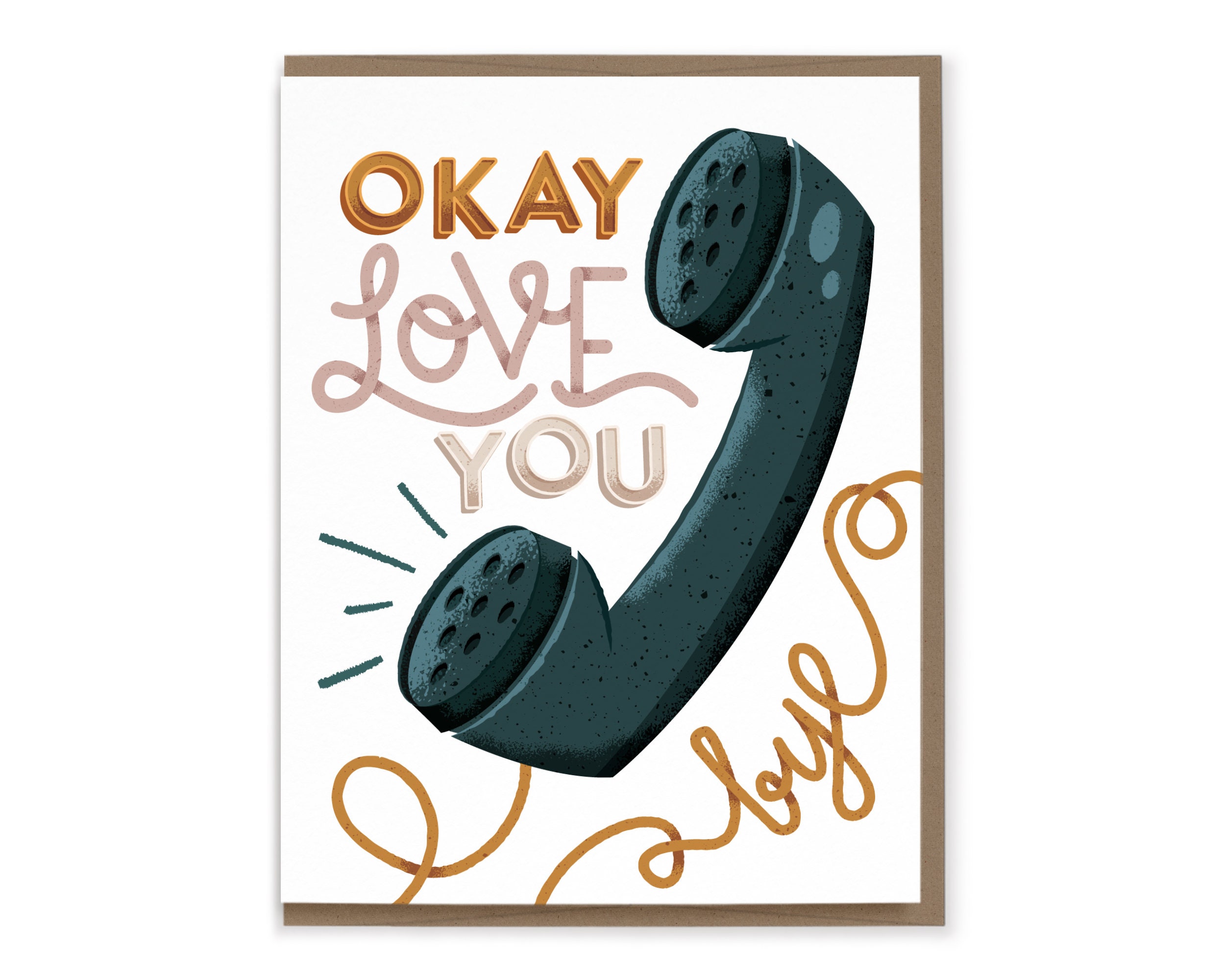 Okay Love You Bye Greeting Card Going Away Card Goodbye Etsy