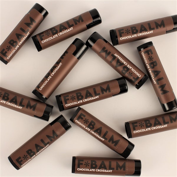 Chocolate Croissant Lip Balm (100% natural ingredients, super moisturizing, long lasting for the best soft hydrated lips)