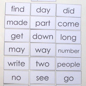 Educational Learning Literacy Resource Fry Words Flashcards First 100 Words
