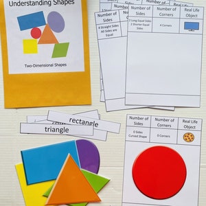 Teacher Made Educational Math Learning Resource Activity Game 2D Shapes