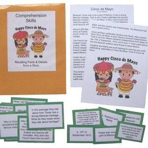 Educational Literacy Center Comprehension Resource Recalling Facts & Details