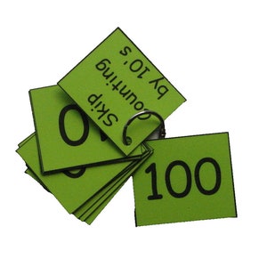 Educational Learning Math Resource Skip Counting Facts Flash Card Rings ...