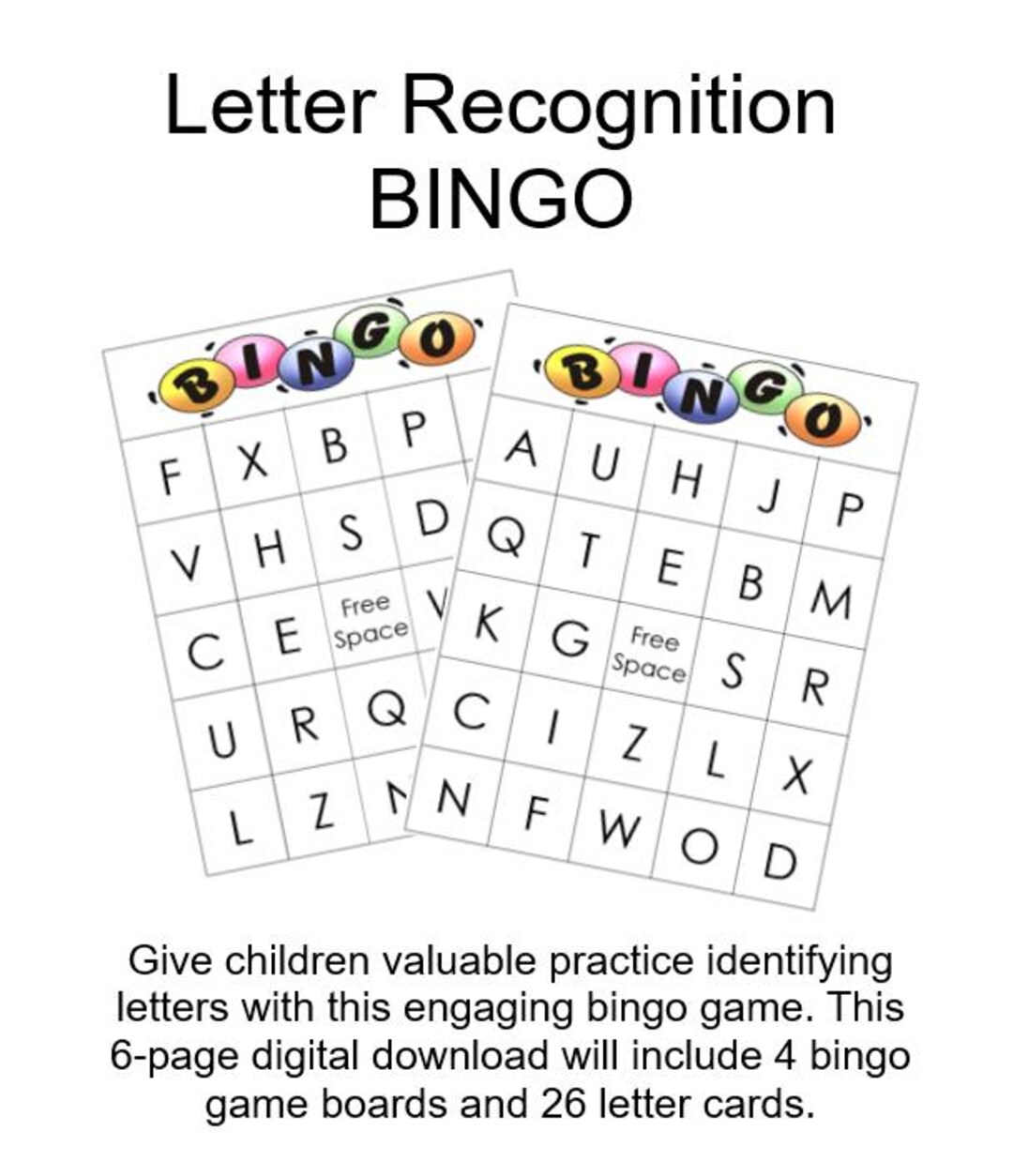 Uppercase Letter Recognition Digital Download Literacy Learning Phonics ...