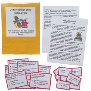 Reading Center Comprehension Literacy Activity Recalling Facts & Details