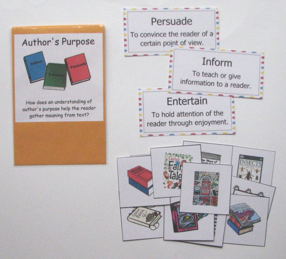 Educational Literacy Center Resource Learning Game Author's