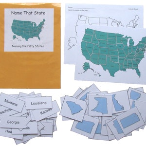 Teacher Made Social Studies Center Educational Resource Game Naming States