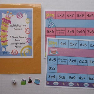 Teacher Made Literacy Center Learning Resource Games Multiplication Facts