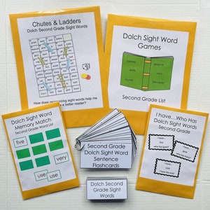 6 Educational Teacher Made Learning Resource Activity Games Dolch Sight Words Second Grade