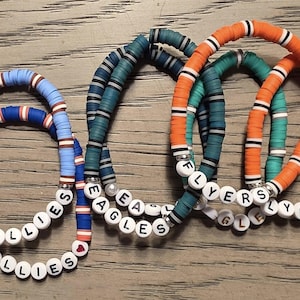 Handgemachte Heishi Perlen Armbänder-Philadelphia Sports