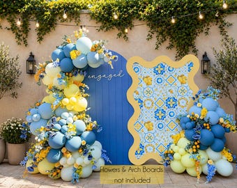 Amalfikust citroenblauwe ballonslingerset DIY ballonboogset geel wit decoratie bruids douche "She Found Her Main Squeeze" zomerfeest