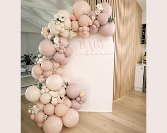 DIY Baby In Bloom Balloon Garland Arch Kit Dusty Pink High Grade Latex Balloons Baby Shower Party Decor