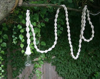 Large Macrame Hanging Pendant Light