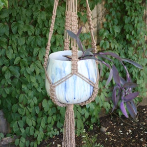 Beige Macrame Plant Hanger