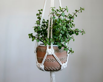 Macrame Plant Hanger, Assorted Colors, Handcrafted, Sailor Knot, Nautical Decor, Boho Decor, Housewarming Gift